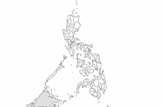 Carte vierge des Philippines