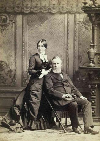 Rutherford B. Hayes et son épouse Lucy Webb Hayes