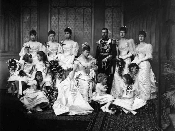 La noce du futur roi George V et de Marie de Teck en 1893