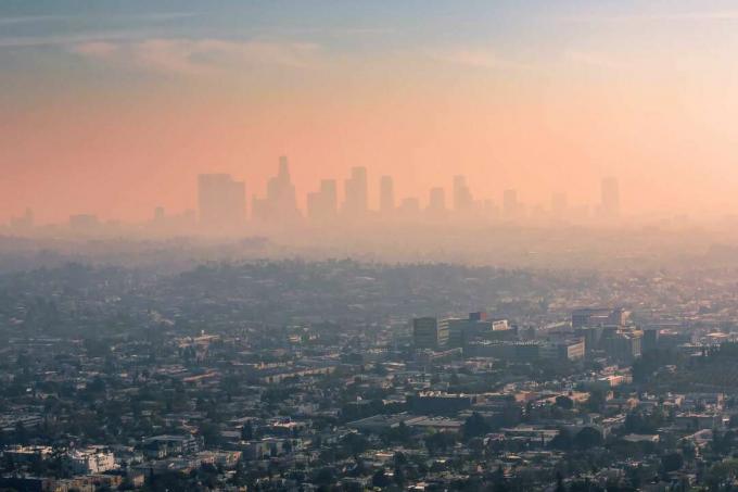 États-Unis, Californie, Los Angeles, smog sur Los Angeles