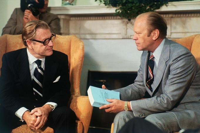 Le président Gerald Ford et le vice-président Nelson Rockefeller