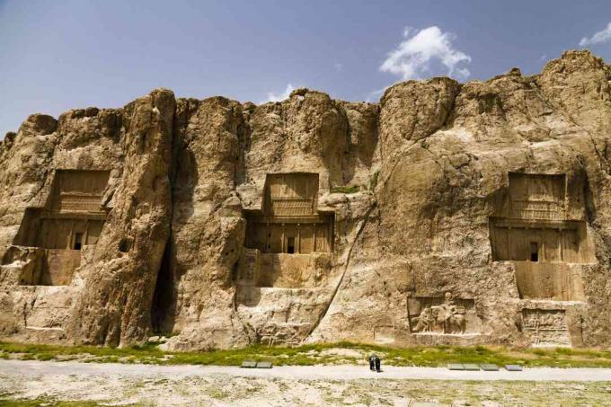 Tombes de l'Empire perse de Naqsh-e Rostam, Marvdascht, Fars, Iran, Asie