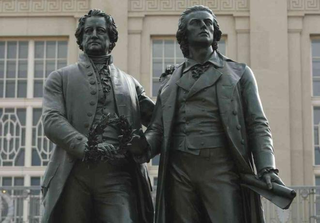 Statue de Goethe et Schiller