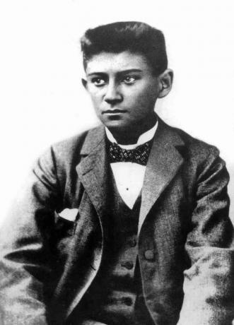 Franz Kafka (1883-1924) écrivain tchèque ici jeune c. 1898