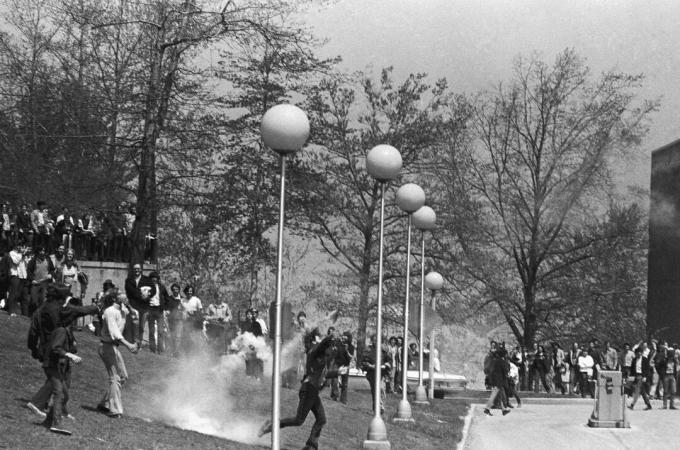 Scènes lors des tournages à Kent State