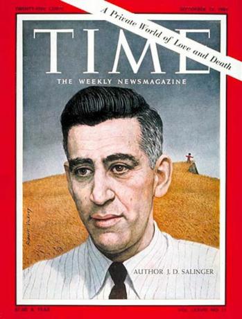 Illustration de J. RÉ. Salinger utilisé pour la couverture du magazine Time, Volume 78 Numéro 11