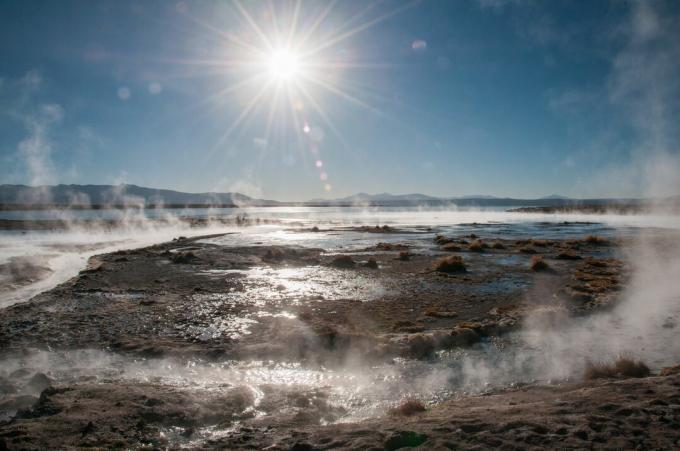 Vapeur sur surface chaude - Bolivie