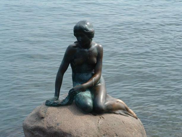 Statue de la petite sirène à Copenhague