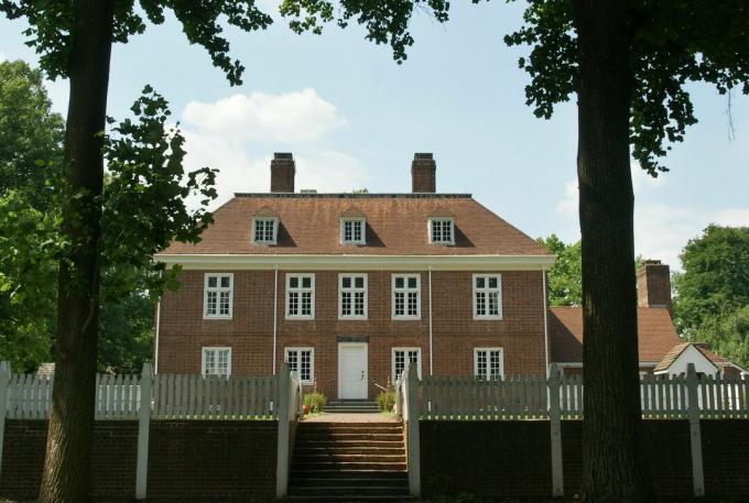 Pennsbury Manor, 1683, la modeste maison géorgienne de William Penn à Morrisville, Pennsylvanie