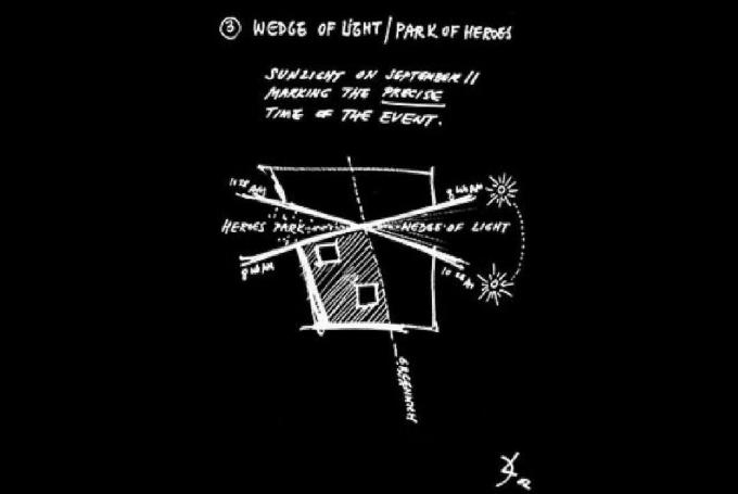 Daniel Libeskind Croquis de Wedge of Light / Park of Heroes de décembre 2002 Présentation de diapositives