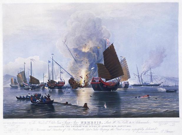 Les petits navires côtiers de Qing Chine