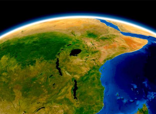 Carte satellite de la vallée du Grand Rift