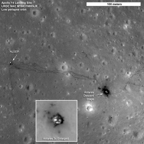 preuve visuelle de l'atterrissage d'Apollo 14