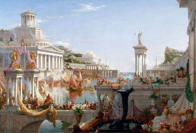 Le cours de l'empire - consommation par Thomas Cole