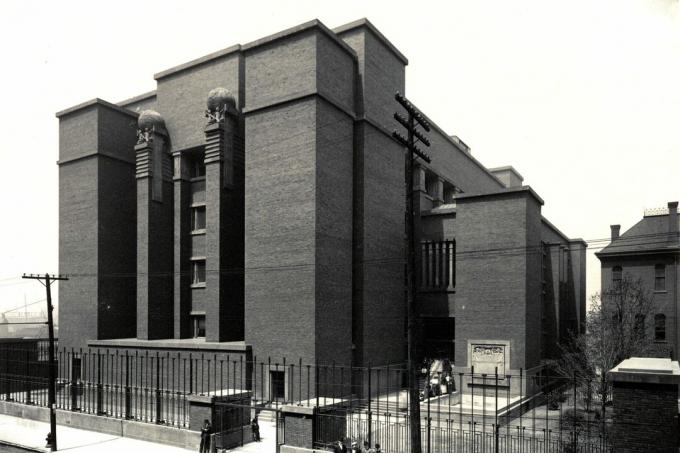 Le bâtiment administratif de la société Larkin, démoli en 1950 à Buffalo, faisait partie d'une exposition de 2009 au Guggenheim