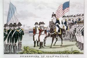 'Reddition de Cornwallis', Yorktown, Virginie, 1781.