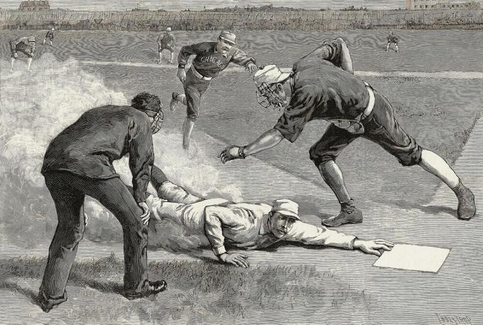 Illustration du joueur de baseball du 19e siècle Buck Ewing