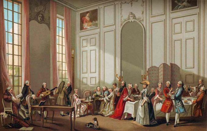 La vie quotidienne dans l'histoire de France: l'aristocratie prenant le thé.