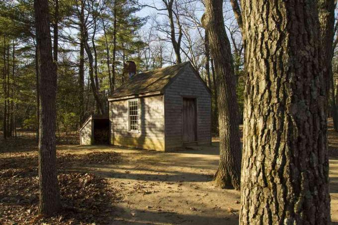 La cabane de Thoreau à Walden Pond