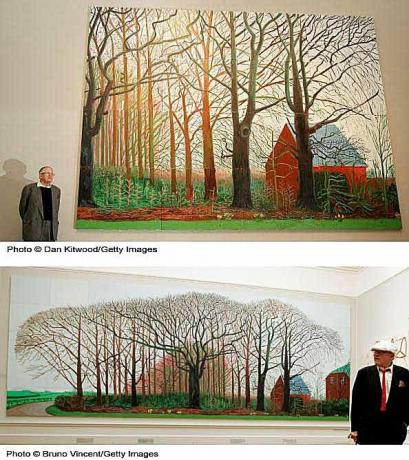 David Hockney de plus grands arbres près de Warter