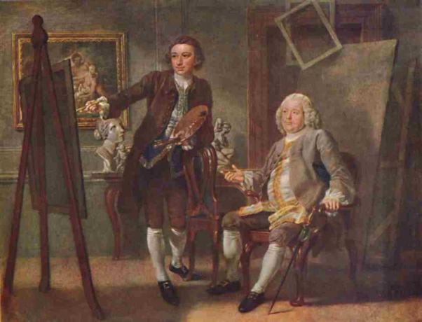 Robert Walpole premier comte d'Orford Kg dans l'atelier de Francis Hayman Ra vers 1748-1750