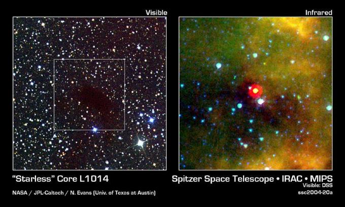 Galerie d'images du télescope spatial Spitzer - Le noyau sans étoiles qui n'est pas