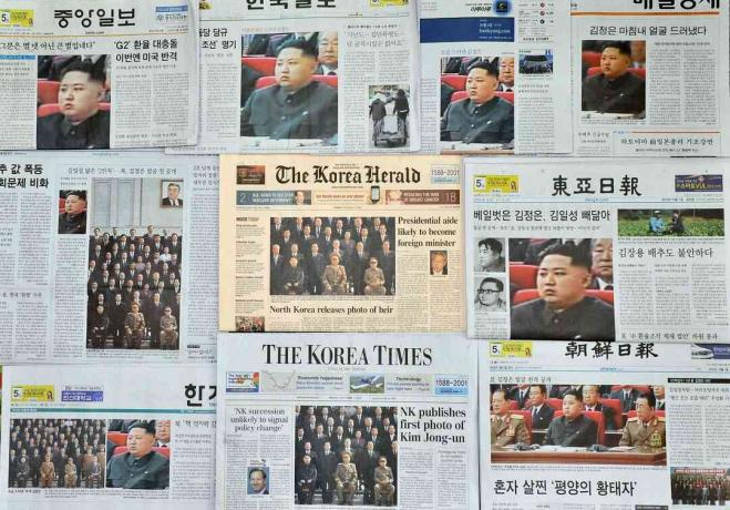 Journaux sud-coréens Kim Jong-un