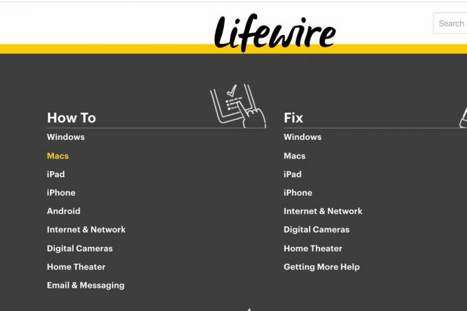 Le menu de navigation de Lifewire