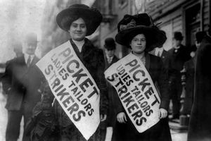 Femmes en grève lors du "soulèvement des 20 000" en 1909