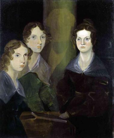 Peinture de Charlotte, Emily et Anne Bronte