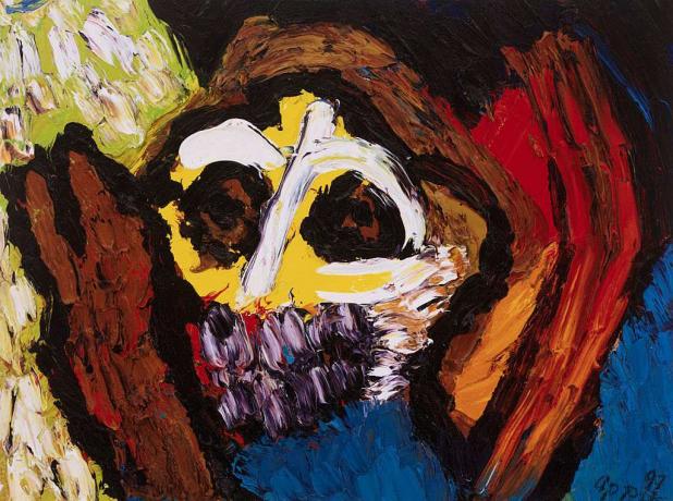 Peinture colorée de masque par Karel Appel