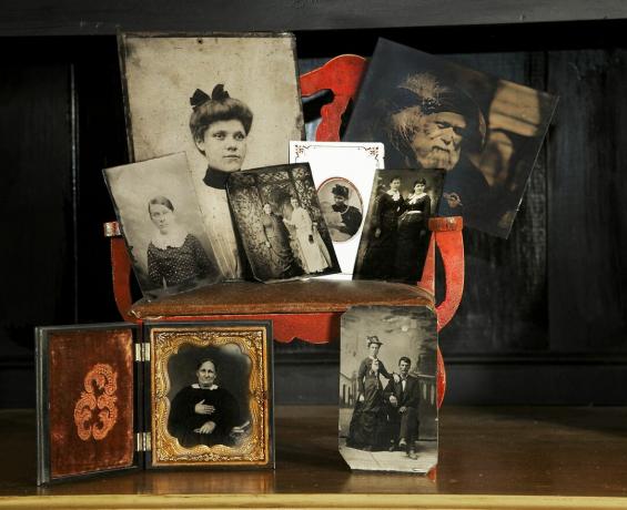 Collection Tintype de vieilles photographies de famille