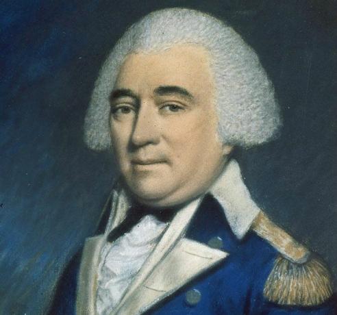 Anthony Wayne dans un uniforme bleu de l'armée américaine.