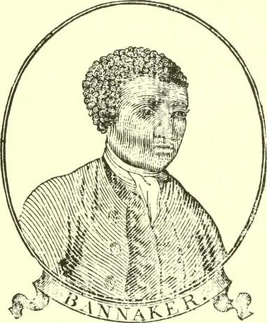 portrait de Benjamin Banneker à partir de la page de titre de l'almanach