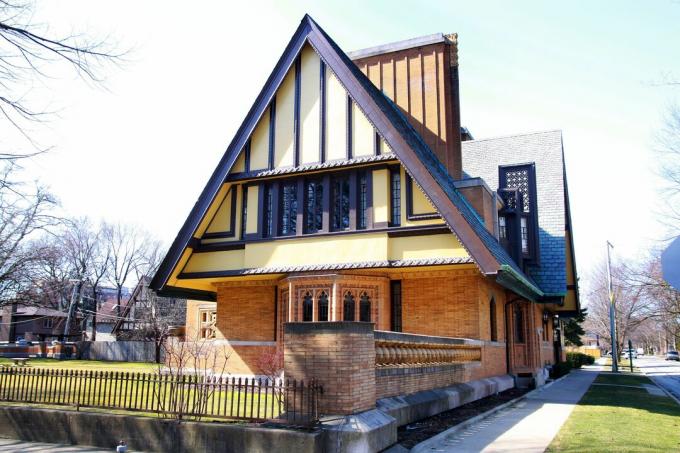 Le Nathan G. Moore House, construite en 1895, conçue et rénovée par Frank Lloyd Wright, Oak Park, Illinois