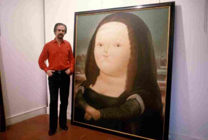 Fernando Botero dans son atelier d'art à Paris ...