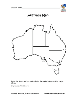 Carte d'ensemble de l'Australie