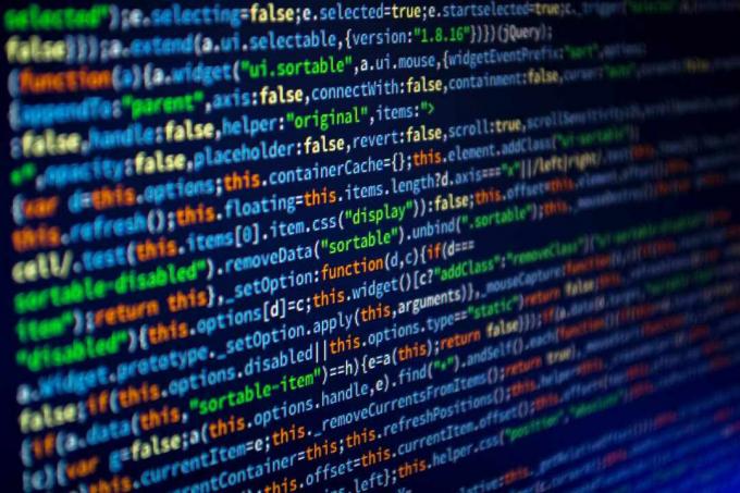 Exemple de JavaScript sur un écran d'ordinateur