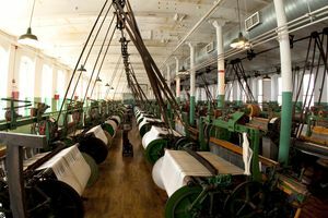 Photographie d'une usine de textile restaurée à Lowell, Massachusetts