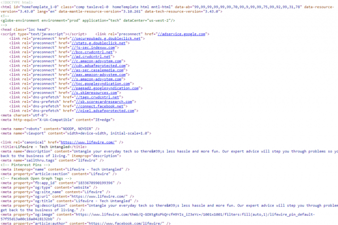 Code HTML sur Lifewire.com